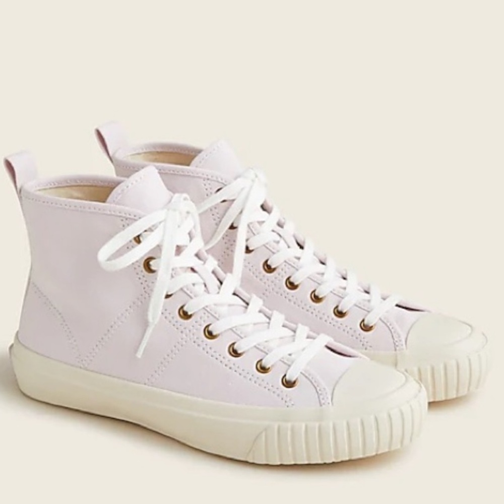 J.Crew Lavender Purple Canvas High Top Sneakers Shoes Size 12 New